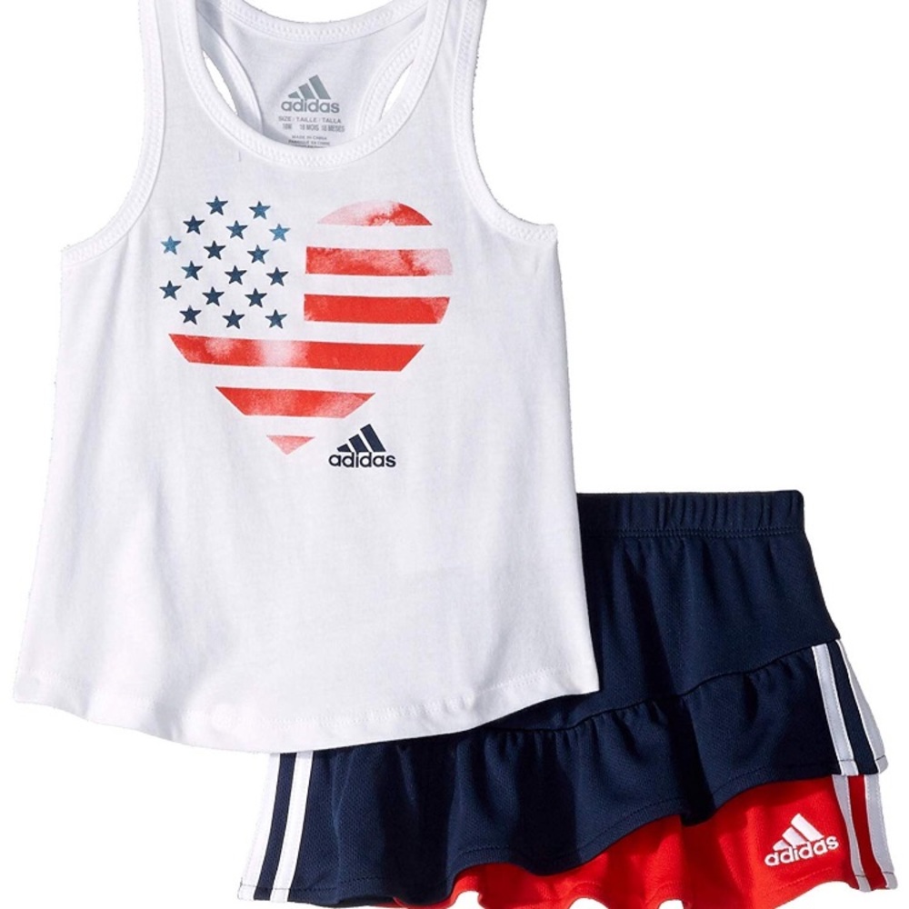 Girls Adidas NWOT Skort Set Size 5